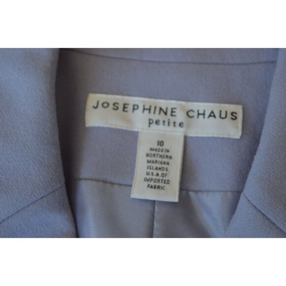 Vintage 90s Josephine Chaus Lavender Wool Blend Blazer Women's 10 Petite Pastel - Picture 5 of 9